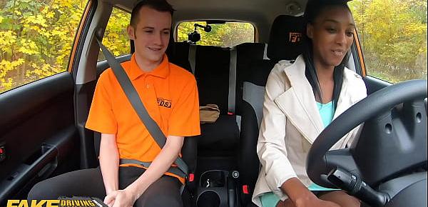 trendsFakeDrivingSchool Ebony Brit Asia Rae Gets Stuck and Fucked